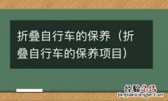 折叠自行车的保养项目 折叠自行车的保养