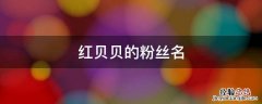 红贝贝的粉丝名 贝贝的粉丝叫什么