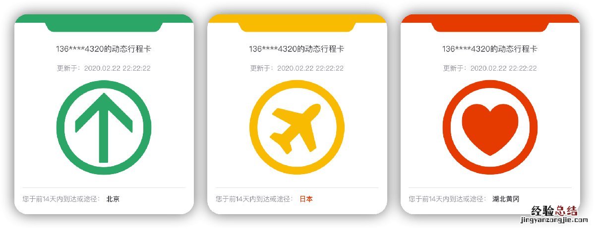 疫情防控行程卡颜色分别代表什么 疫情防控行程卡是什么颜色