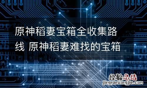 原神稻妻宝箱全收集路线 原神稻妻难找的宝箱