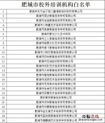 肥城市校外培训机构黑白名单查询 肥城市校外培训机构黑白名单