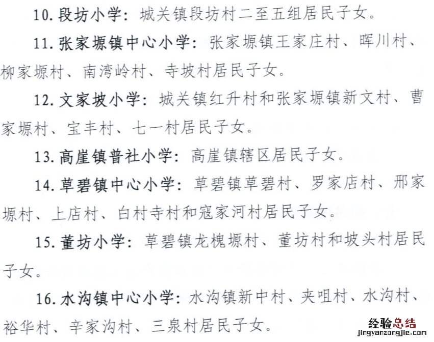 宝鸡千阳县小学初中学区划分方案公布