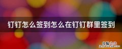 钉钉怎么签到怎么在钉钉群里签到 钉钉群里面怎样签到