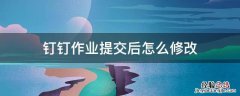 钉钉怎么修改已提交的作业内容 钉钉作业提交后怎么修改