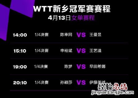 新乡乒乓球赛事 今天2023WTT新乡乒乓球赛赛程