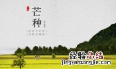 芒种是几月几日? 芒种是几月几日