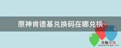 原神肯德基兑换码怎么兑换 原神肯德基兑换码在哪兑换