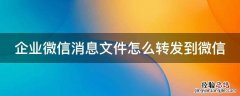 企业微信消息文件怎么转发到微信 企业微信消息文件怎么转发到微信群