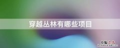 穿越丛林有哪些项目 穿越丛林有哪些项目内容