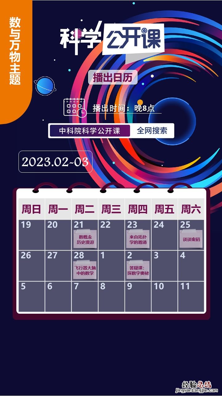 中科院科学公开课第三季主题课程播出时间安排