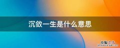 沉敛一生下一句是啥 沉敛一生是什么意思