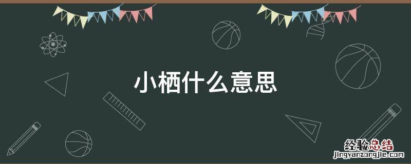 栖是啥意思 小栖什么意思