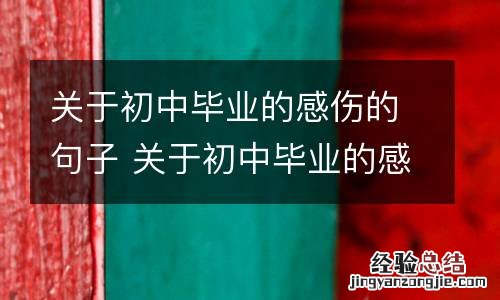 关于初中毕业的感伤的句子 关于初中毕业的感伤的句子图片