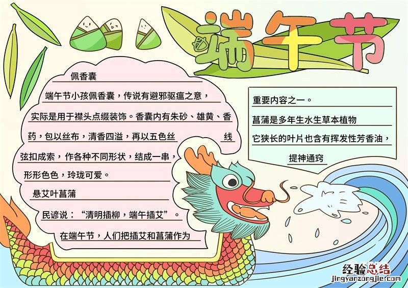 端午节手抄报文字清楚 端午节手抄报清楚字