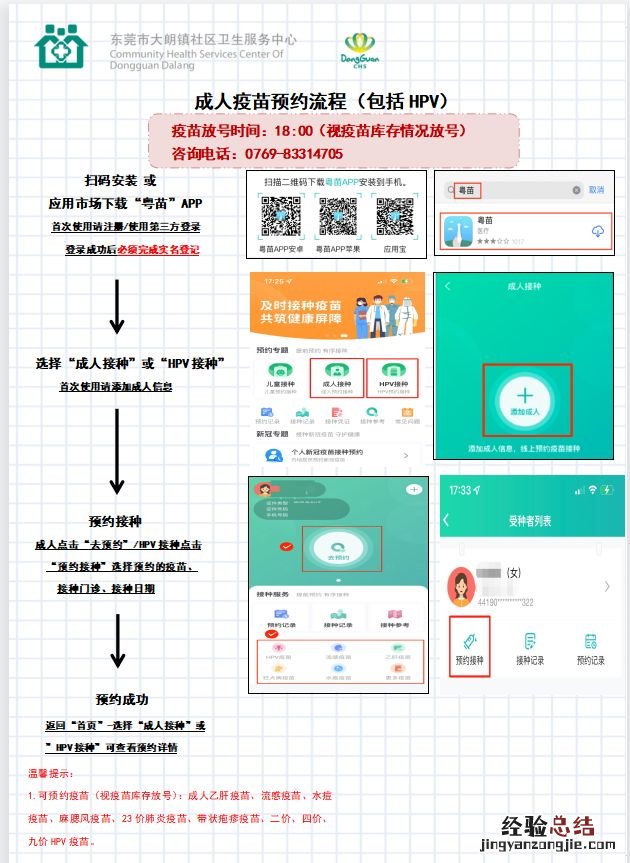 2023年4月东莞大朗镇九价HPV疫苗预约通知