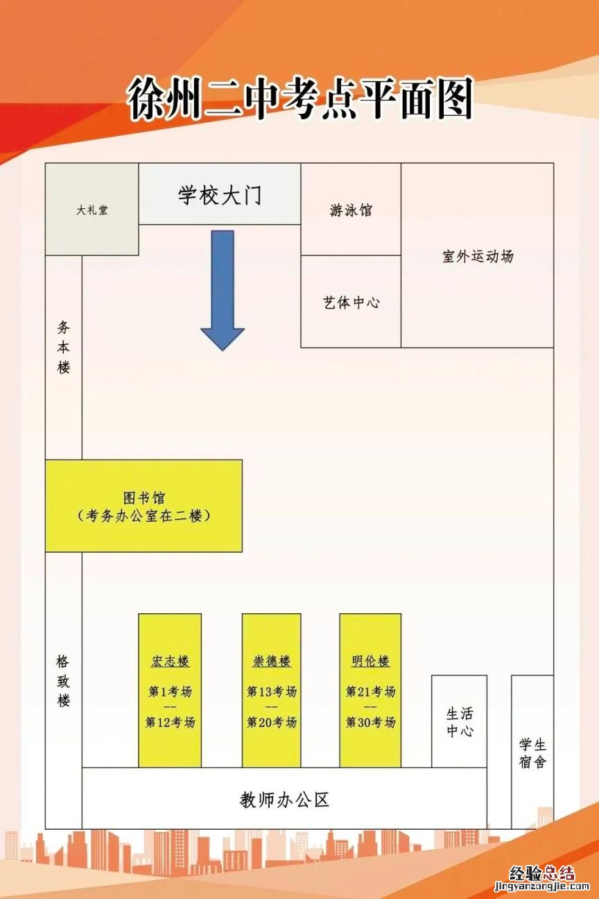徐州2023年4月自学考试考点地址及考场平面图
