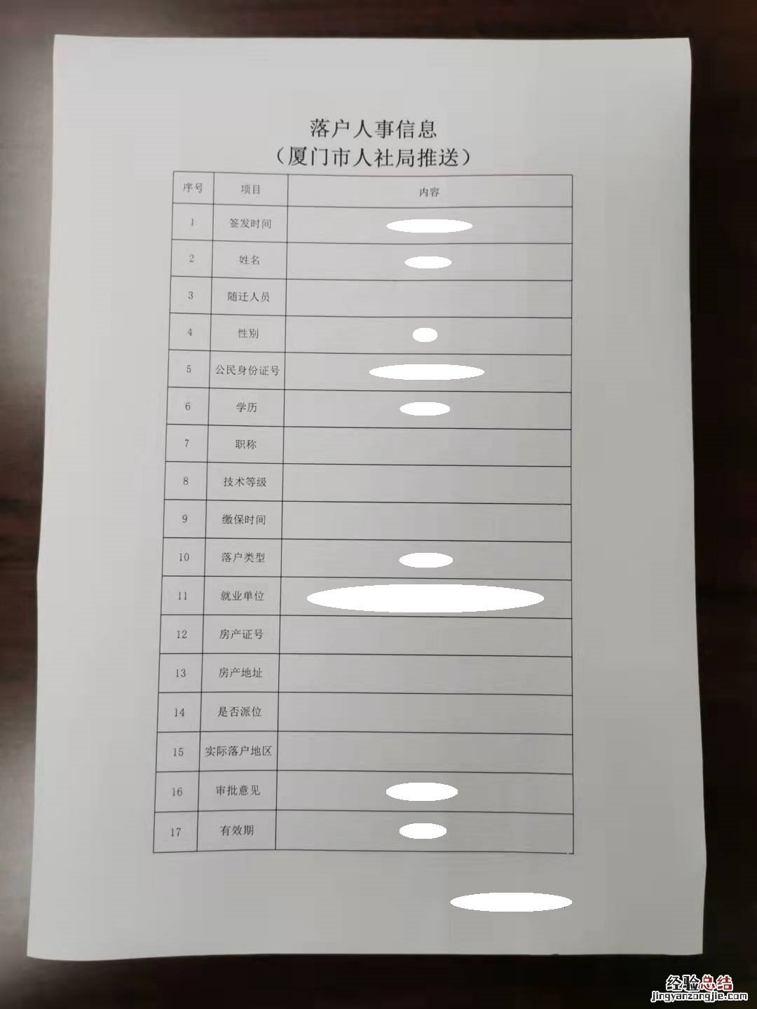 厦门落户资料 厦门落户人事信息在哪打印?