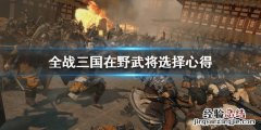 全面战争三国在野武将怎么选 全战三国怎么找在野武将