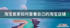 淘宝卖家怎么查看自己的店铺 淘宝卖家如何查看自己的淘宝店铺