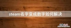 steam名字变成一串数字并且改不了怎么办 steam名字变成数字如何解决
