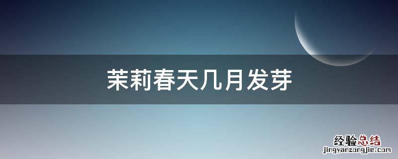 茉莉发芽季节 茉莉春天几月发芽