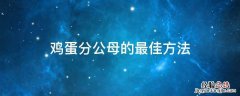 鸡蛋怎样分公母 鸡蛋分公母的最佳方法