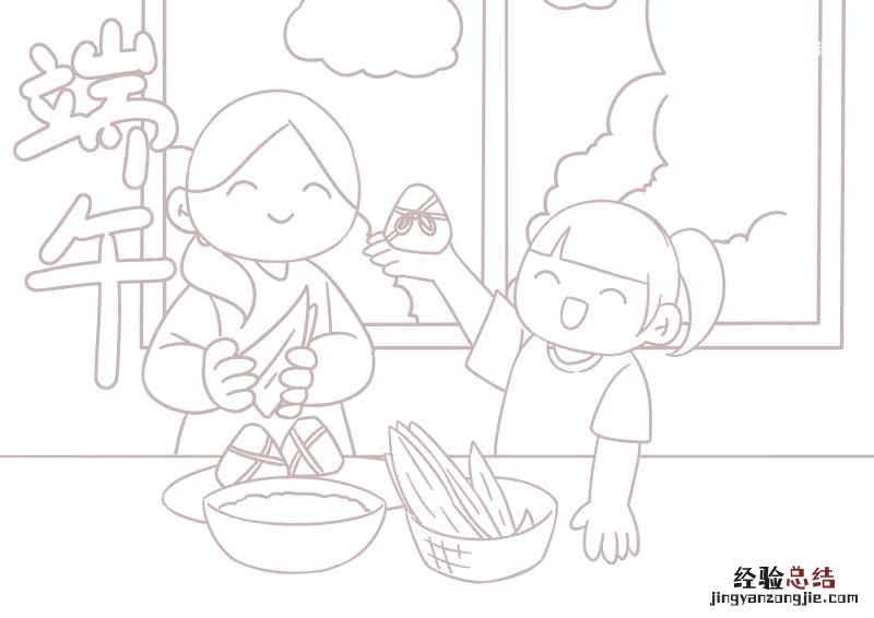 端午主题简笔画 节日 以端午节为主题的简笔画