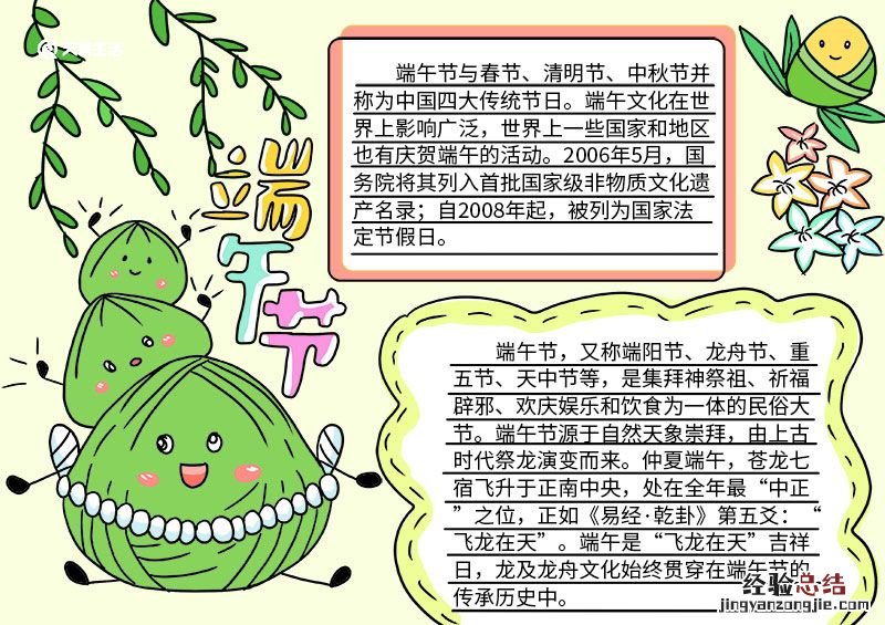 端午节美术画 端午节美术画手抄报