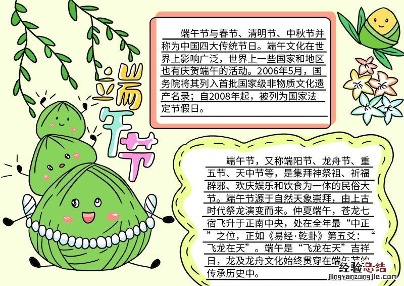 端午节美术画 端午节美术画手抄报