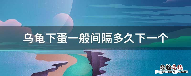 乌龟下蛋一般间隔多久下一个 乌龟多久下一次蛋