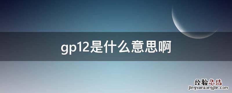 gp12是什么意思啊 gp12的定义