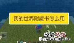 我的世界附魔书为啥用不了 我的世界附魔书用不了
