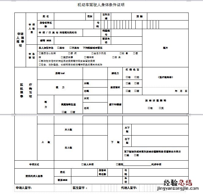 晋中机动车驾驶人身体条件证明 机动车驾驶员人身体条件证明
