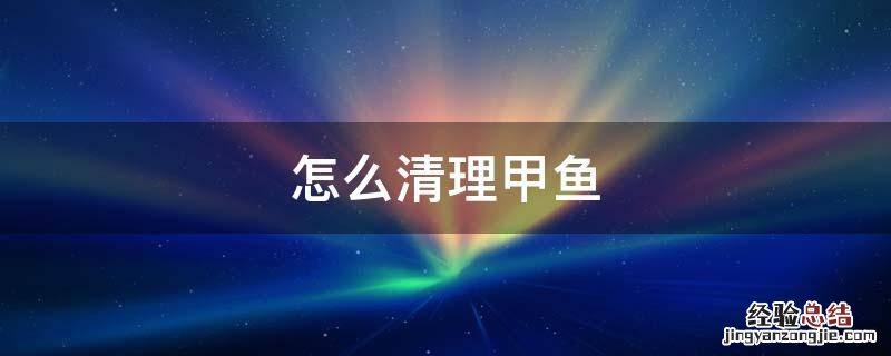 怎么清理甲鱼 怎么清理甲鱼的皮