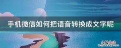 手机微信如何把语音转换成文字呢视频 手机微信如何把语音转换成文字呢