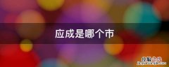 应成是哪个市