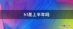 h1是上半年吗 上半年为什么是H1