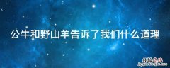 公牛和野山羊告诉了我们什么道理作文 公牛和野山羊告诉了我们什么道理