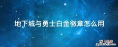 地下城的白金徽章怎么弄 地下城与勇士白金徽章怎么用