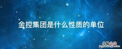 金控集团是什么性质的单位 金控是国企单位吗