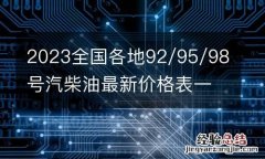 4月17日油价调整后 2023全国各地92/95/98号汽柴油最新价格表一览