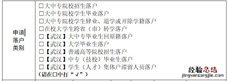 武汉大学生落户登记表 武汉大学生落户申请表填写指南
