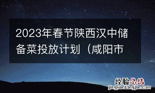 咸阳市政府储备菜投放点 2023年春节陕西汉中储备菜投放计划