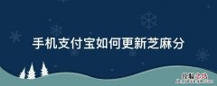 支付宝怎么更新芝麻分 手机支付宝如何更新芝麻分
