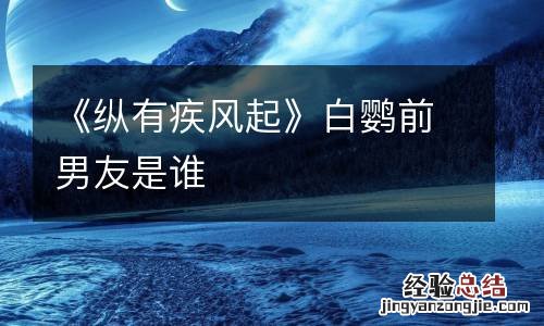 《纵有疾风起》白鹦前男友是谁