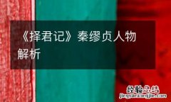 《择君记》秦缪贞人物解析