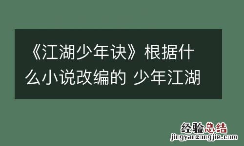 《江湖少年诀》根据什么小说改编的 少年江湖类型的小说