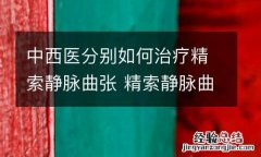 中西医分别如何治疗精索静脉曲张 精索静脉曲张中医治疗好还是西医好