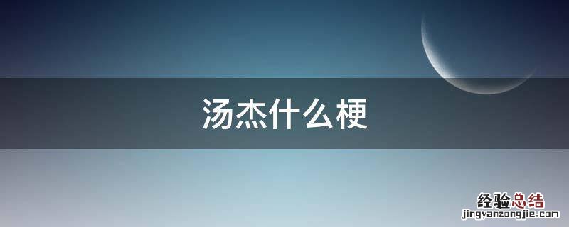 汤杰是什么梗 汤杰什么梗