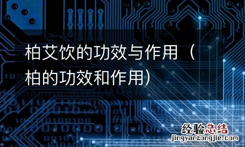 柏的功效和作用 柏艾饮的功效与作用
